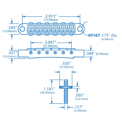 Gotoh Tune-o-matic Bridge With Standard Posts - StewMac 7 Gotoh Tune-o-matic Bridge With Standard Posts - StewMac - Image 5