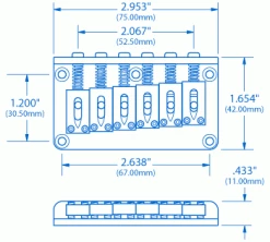 Gotoh Hardtail Bridge - StewMac -Kit Melody Sales Store 0179 1spec