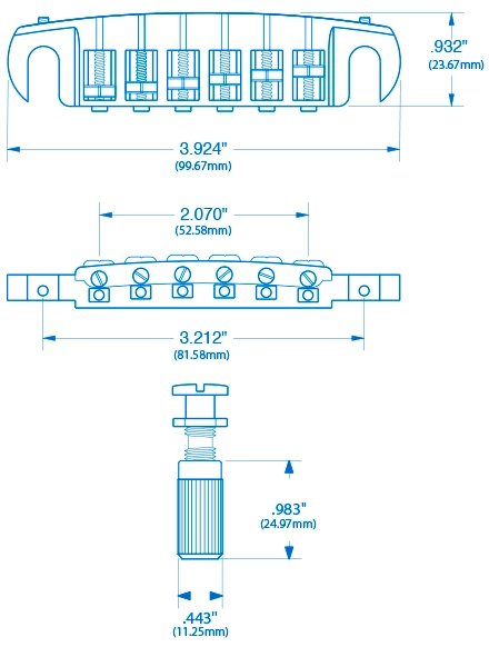 Schaller Signum Bridge - StewMac 4 Schaller Signum Bridge - StewMac - Image 2