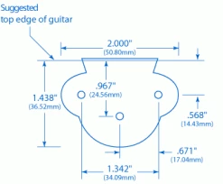 Thin Body Trapeze Tailpiece - StewMac -Kit Melody Sales Store 0189 1spec