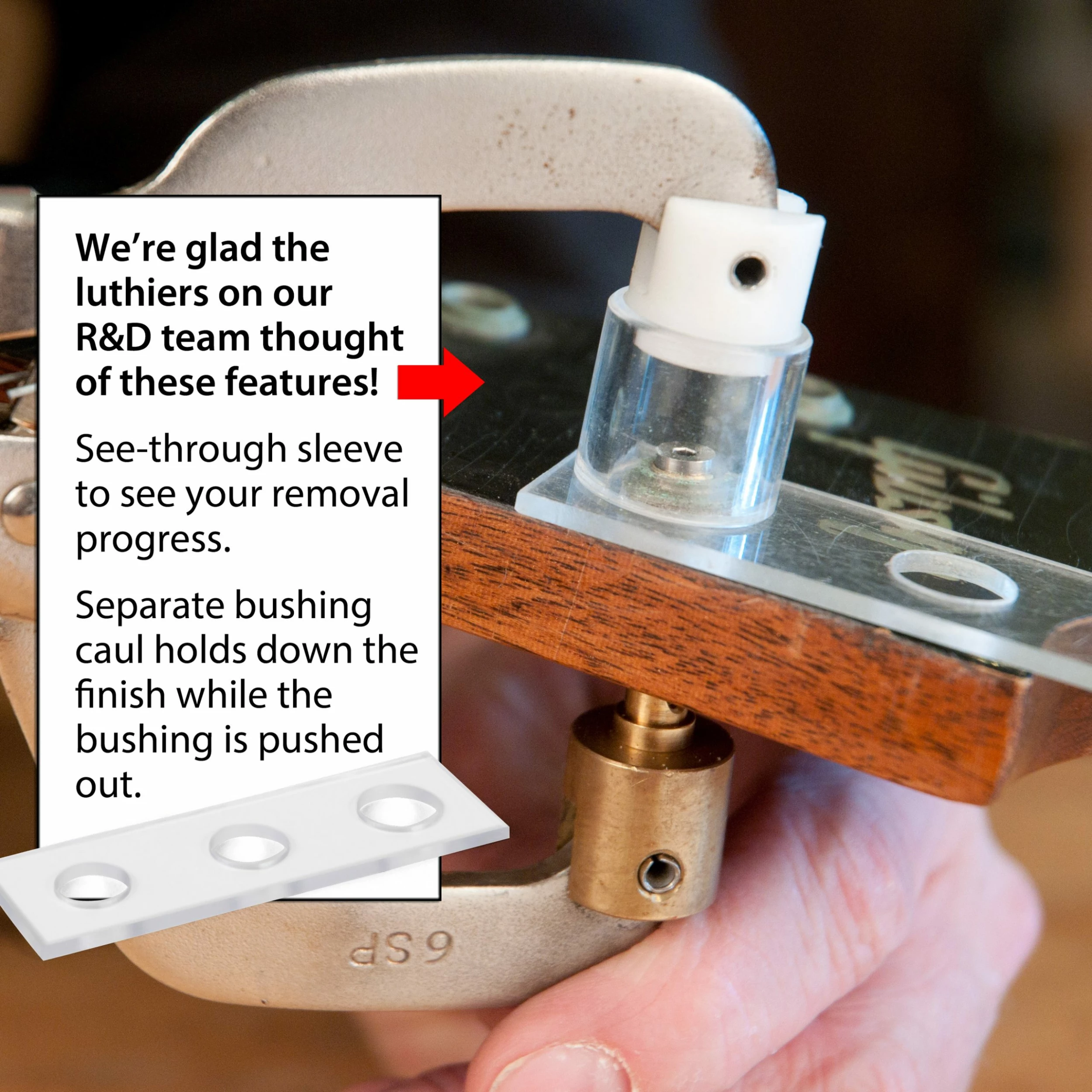 Tuner Bushing Press - StewMac 6 Tuner Bushing Press - StewMac - Image 4