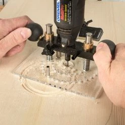StewMac Rosette Router Base - StewMac -Kit Melody Sales Store 0703 3 with hands 3000px