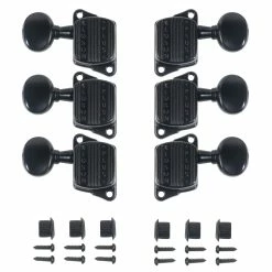 Kluson 3+3 Plus Series Tuners - StewMac -Kit Melody Sales Store 101984 black 3plus3 3000