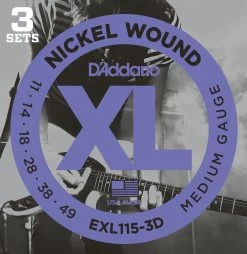 D'Addario XL Nickel Wound Electric Guitar Strings, 3-pack - StewMac 8 D'Addario XL Nickel Wound Electric Guitar Strings, 3-pack - StewMac -Kit Melody Sales Store 10575 3 3000