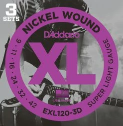 D'Addario XL Nickel Wound Electric Guitar Strings, 3-pack - StewMac 9 D'Addario XL Nickel Wound Electric Guitar Strings, 3-pack - StewMac -Kit Melody Sales Store 10575 4 3000