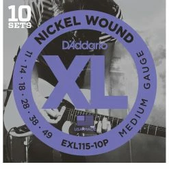 D'Addario XL Nickel Wound Electric Guitar Strings, 10-pack - StewMac -Kit Melody Sales Store 10580 3 3000