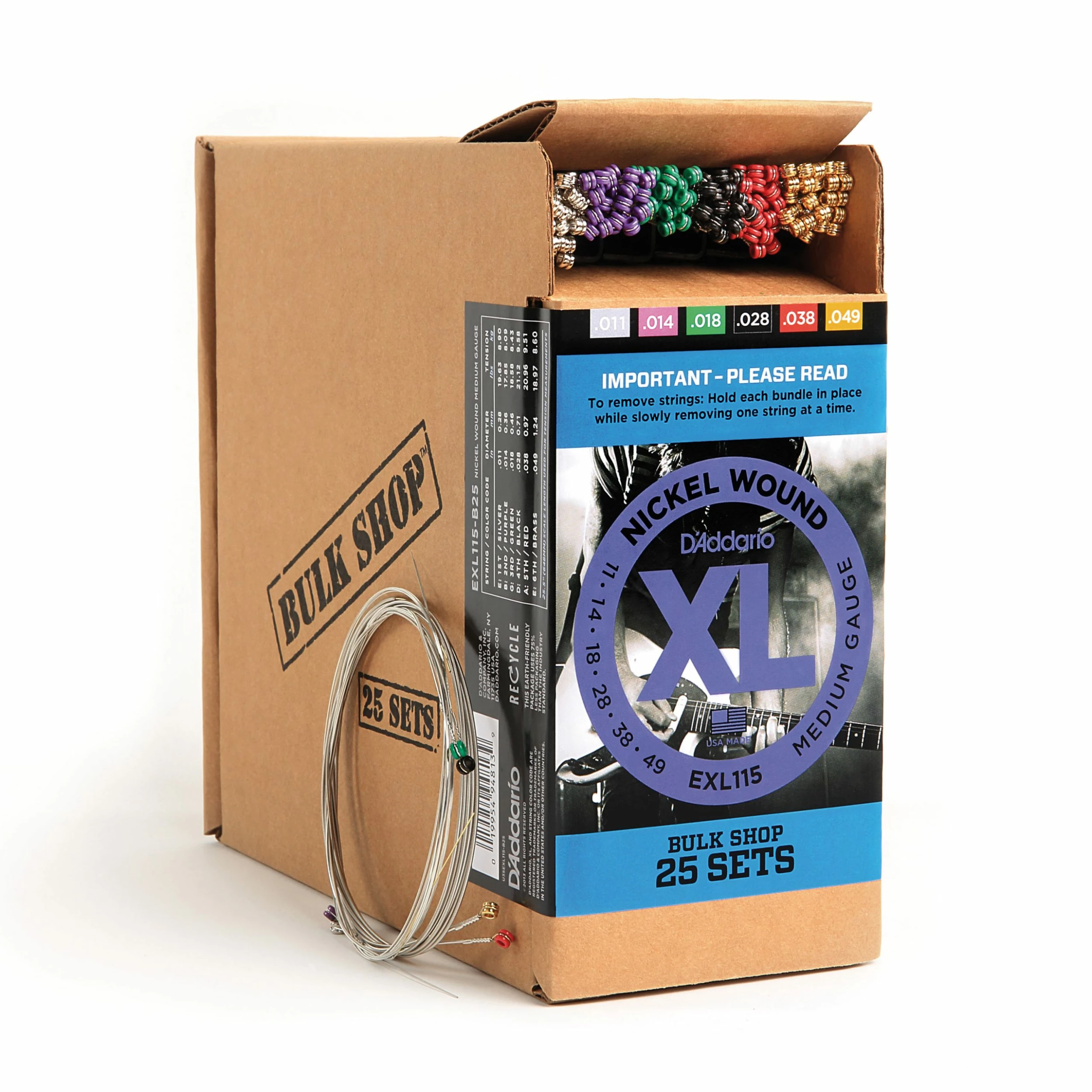 D'Addario XL Nickel Wound Electric Guitar Strings, 25-pack - StewMac 4 D'Addario XL Nickel Wound Electric Guitar Strings, 25-pack - StewMac - Image 2