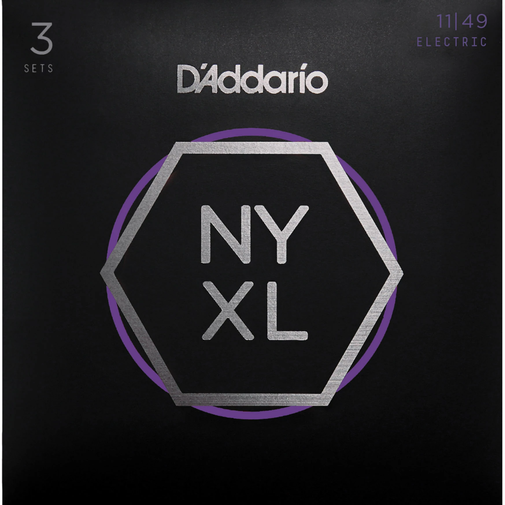 D'Addario NYXL Nickel Wound Electric Guitar Strings, 3-pack - StewMac 3 D'Addario NYXL Nickel Wound Electric Guitar Strings, 3-pack - StewMac