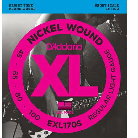 D'Addario Nickel Wound Short Scale Bass Strings - StewMac 3 D'Addario Nickel Wound Short Scale Bass Strings - StewMac