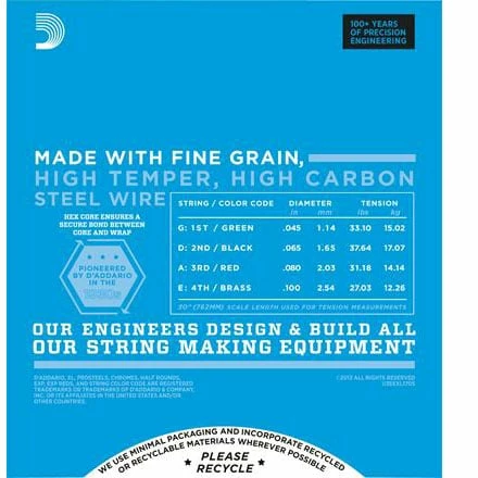 D'Addario Nickel Wound Short Scale Bass Strings - StewMac 5 D'Addario Nickel Wound Short Scale Bass Strings - StewMac - Image 3