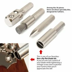 Guitar Tech Screwdriver Set - StewMac -Kit Melody Sales Store 3000 4 special bits 2200