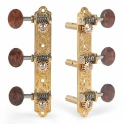 Waverly 3-On-Plate Guitar Tuners With Snakewood Knobs For Slotted Pegheads - StewMac -Kit Melody Sales Store 3504 br set on white 2000