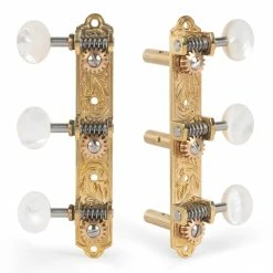 Waverly 3-On-Plate Guitar Tuners With Mother Of Pearl Knobs For Slotted Pegheads - StewMac -Kit Melody Sales Store 3523 br set on white 2000