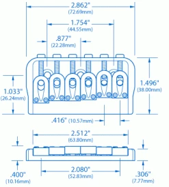 Hipshot Hardtail Bridge - StewMac -Kit Melody Sales Store 3550 1spec