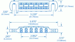 Pigtail Aluminum Wraparound Bridge - StewMac 9 Pigtail Aluminum Wraparound Bridge - StewMac -Kit Melody Sales Store 4507 1spec