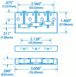 Short Bridge For Tele - StewMac 9 Short Bridge For Tele - StewMac -Kit Melody Sales Store 4588 1spec