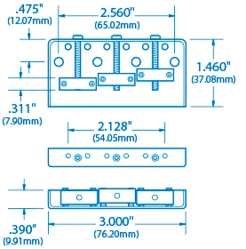 Short Bridge For Tele - StewMac 6 Short Bridge For Tele - StewMac - Image 4