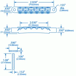 Original ABR-1 Tune-o-matic Bridge - StewMac -Kit Melody Sales Store 4616 specs