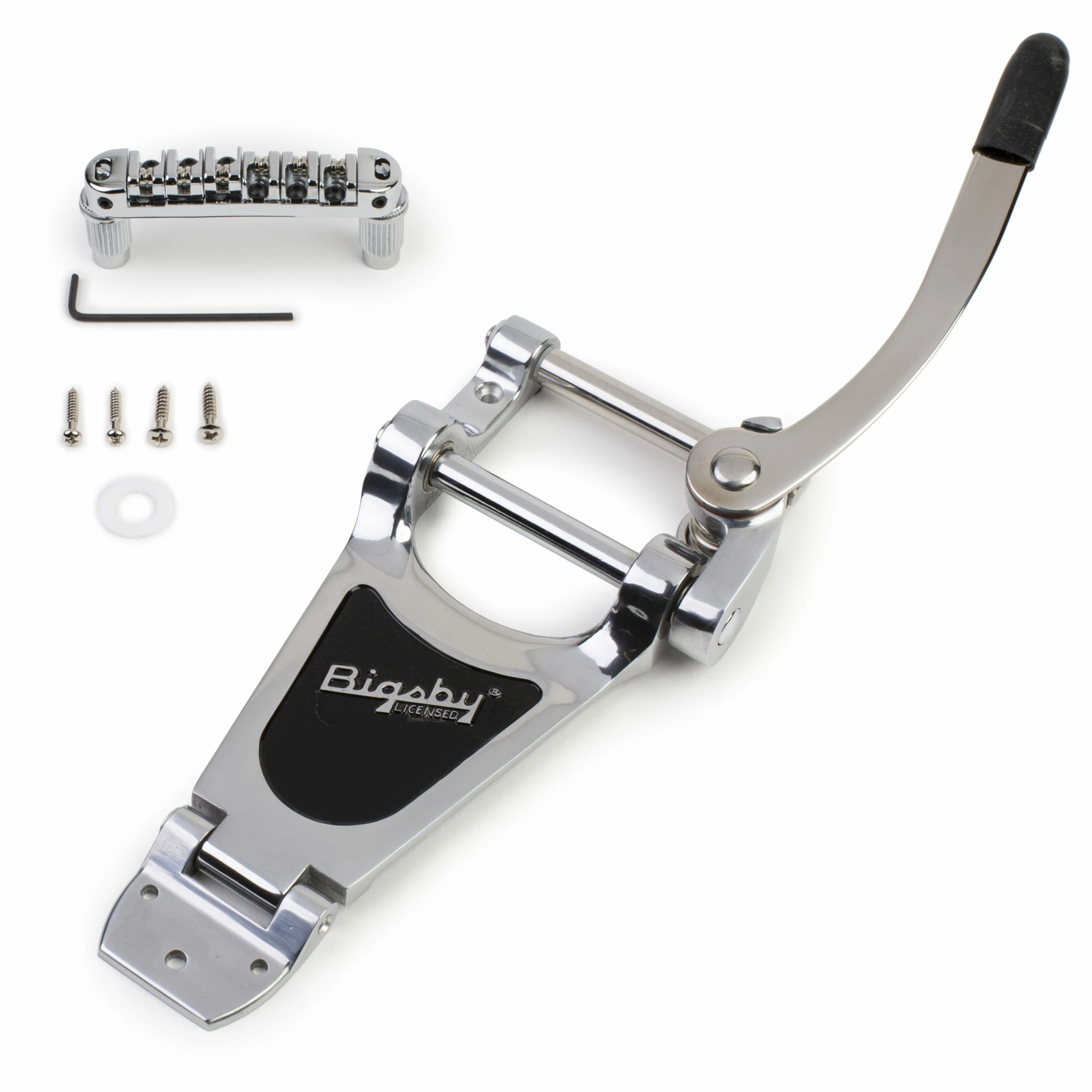 Locking Roller Bridge With Bigsby B70 Vibrato - StewMac 3 Locking Roller Bridge With Bigsby B70 Vibrato - StewMac