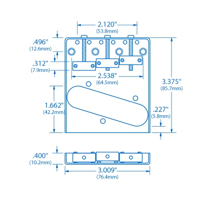 Gotoh In-Tune Relic Bridge For Tele - StewMac 5 Gotoh In-Tune Relic Bridge For Tele - StewMac - Image 3