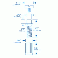 TonePros SM1 Metric Locking Studs - StewMac -Kit Melody Sales Store 5540 1spec