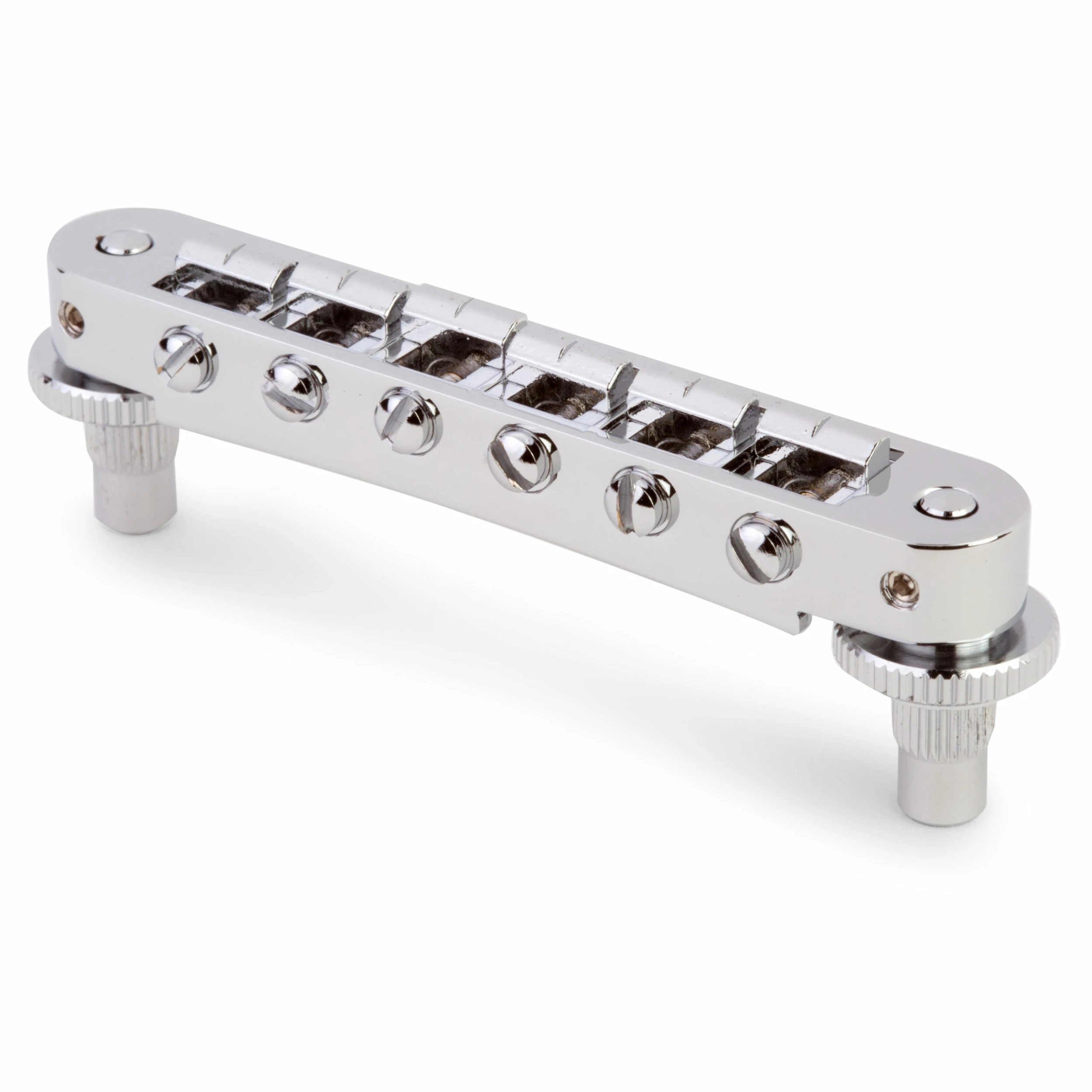 TonePros TP6A Aluminum Tune-o-matic Bridge With Bell Brass Saddles - StewMac 4 TonePros TP6A Aluminum Tune-o-matic Bridge With Bell Brass Saddles - StewMac - Image 2