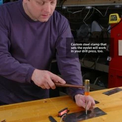 Eyelet Setting Tool And Bit - StewMac -Kit Melody Sales Store 5976 3 in use 1800px