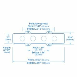 StewMac Fat Pole Pickups For Jazz Bass - StewMac -Kit Melody Sales Store m007120 spec