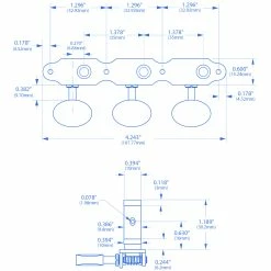 Sloane Classical Guitar Tuners With Ebony Knobs And Flower Baseplates - StewMac -Kit Melody Sales Store m007516 m007517 specs 1500 3