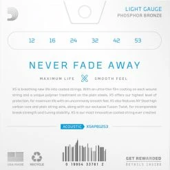 D'Addario XS Phosphor Bronze Acoustic Guitar Strings - StewMac 13 D'Addario XS Phosphor Bronze Acoustic Guitar Strings - StewMac -Kit Melody Sales Store m007575 4 back 570