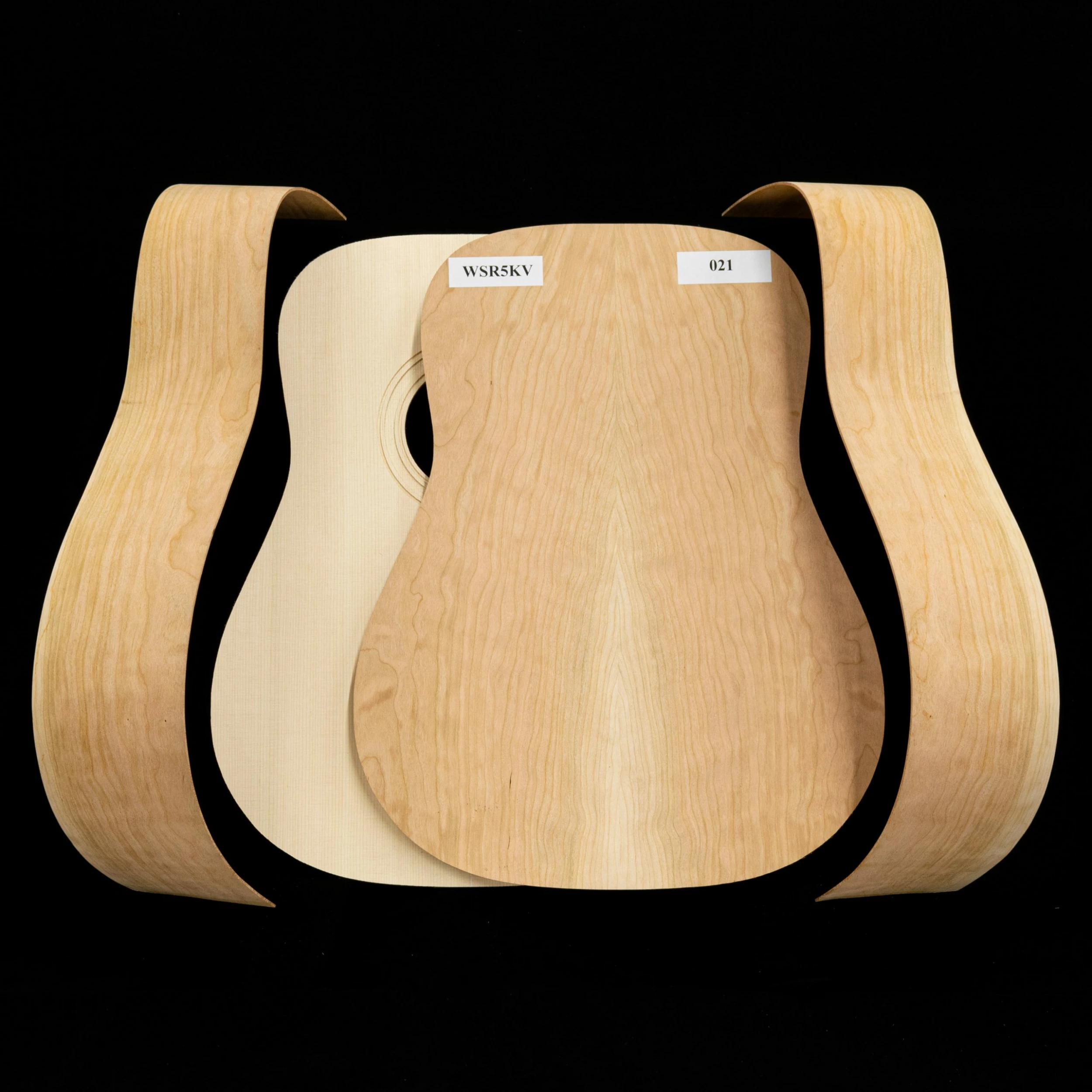 WoodStax Flamed Cherry Dreadnought Guitar Kit, Bolt-On Neck - 021 - StewMac 3 WoodStax Flamed Cherry Dreadnought Guitar Kit, Bolt-On Neck - 021 - StewMac